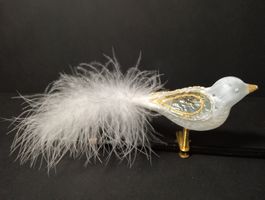 Christbaumschmuck Vogel Glas 18 cm Schnabel defekt