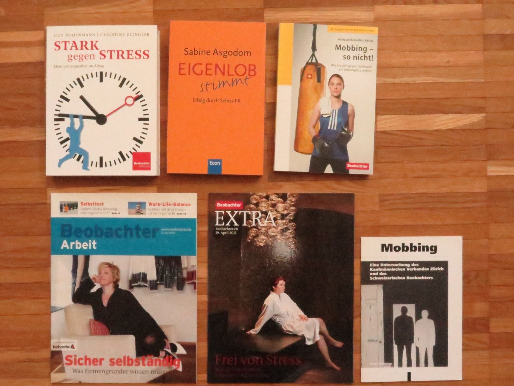 Libri: Job - Arbeit - Stress - Mobbing - Eigenlob - 6 Bücher+Hefte – Usato da Zwingen venduto da Tigertimmi