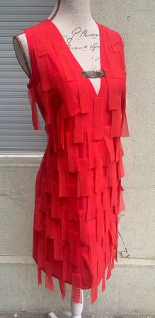 Splendide robe extra fine MYA MORE franges typiques t.S-M