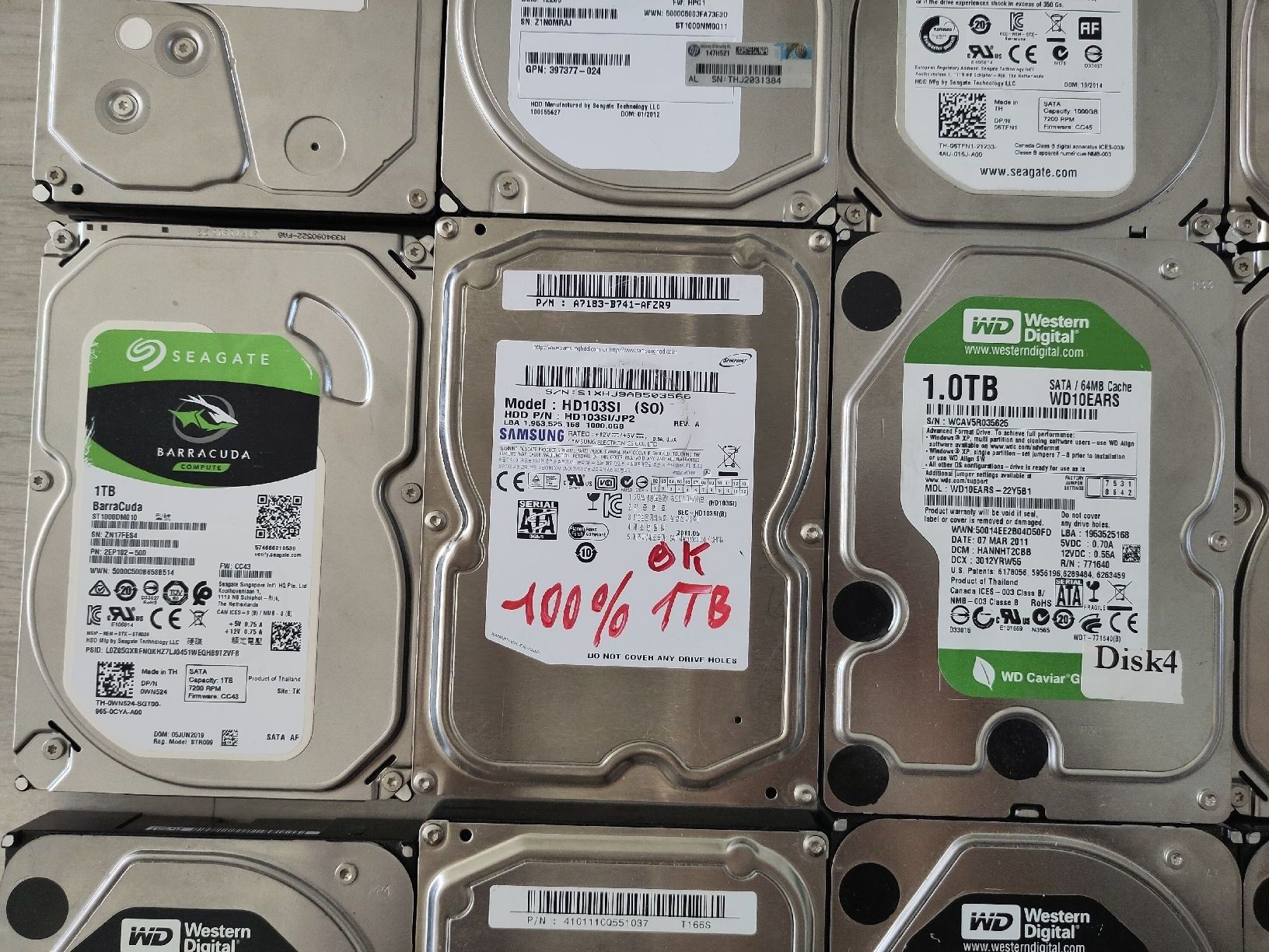 Harddisks: 21x 3.5" HDD 0.5TB - 4TB – Defekt aus Sargans von sve_hjs5 5