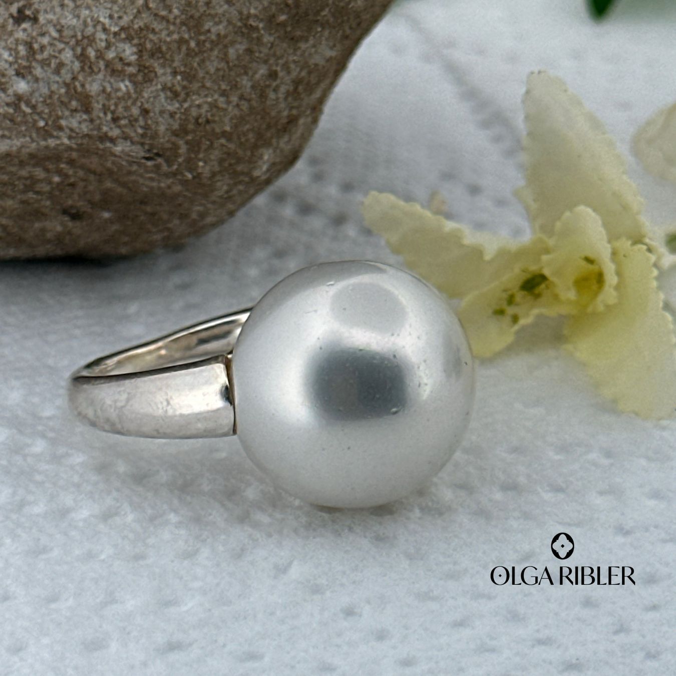 Olga Ribler Anelli: Kunstperle Sterling Silber Ring - Grösse 55 – Nuovo (secondo la descrizione) da Luzern venduto da Schmuckoutlet 3