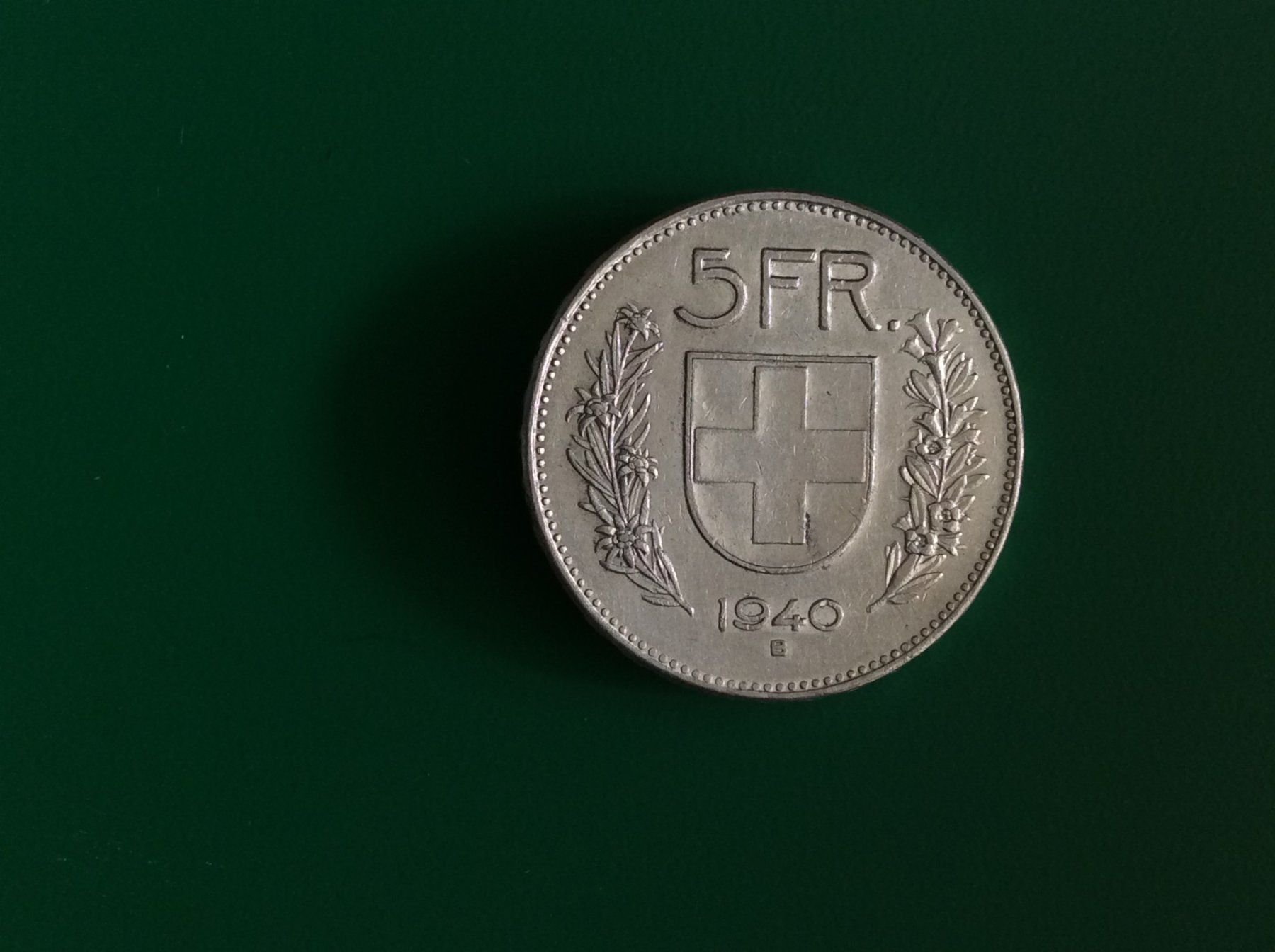 Tutti le monete: 5 francs  1940 – Usato da Genève venduto da pie_fh2d