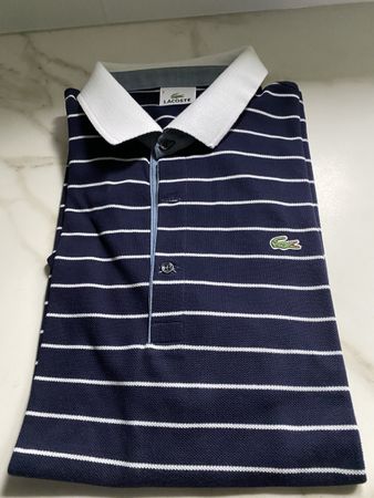 Lacoste Poloshirt Gr.6 XL blau/weiss gestreift, NEU,ungetrag