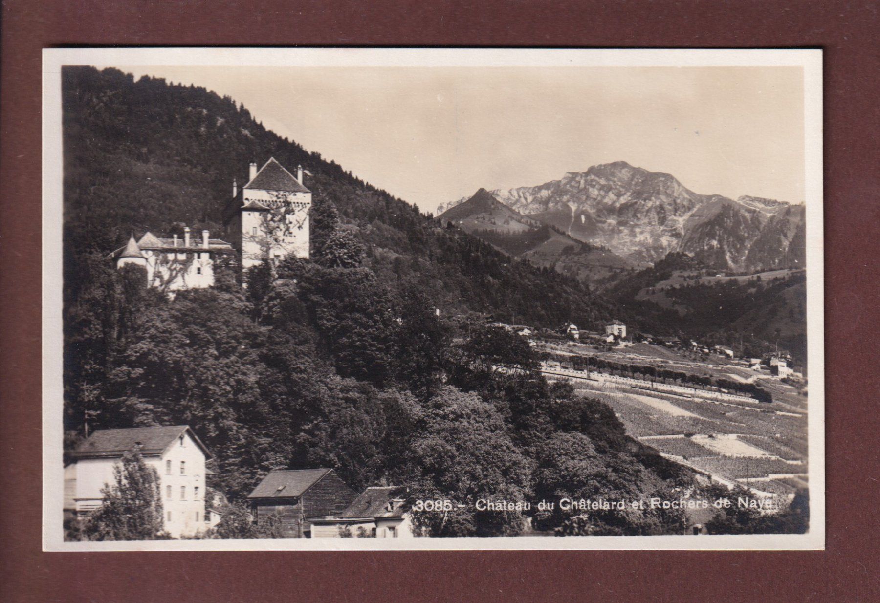Cartoline postali: Château du CHÂTELARD - Rochers de Naye – Usato da Pully venduto da nicecards