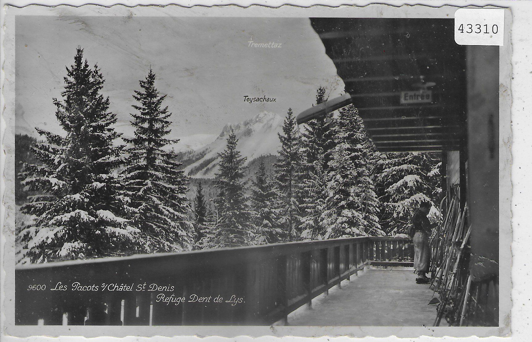 Ansichtskarten: Les Pacots s/Chatel St. Denis Refuge Dent de Lys en hiver – Gebraucht aus Ettingen von Kartenplanet