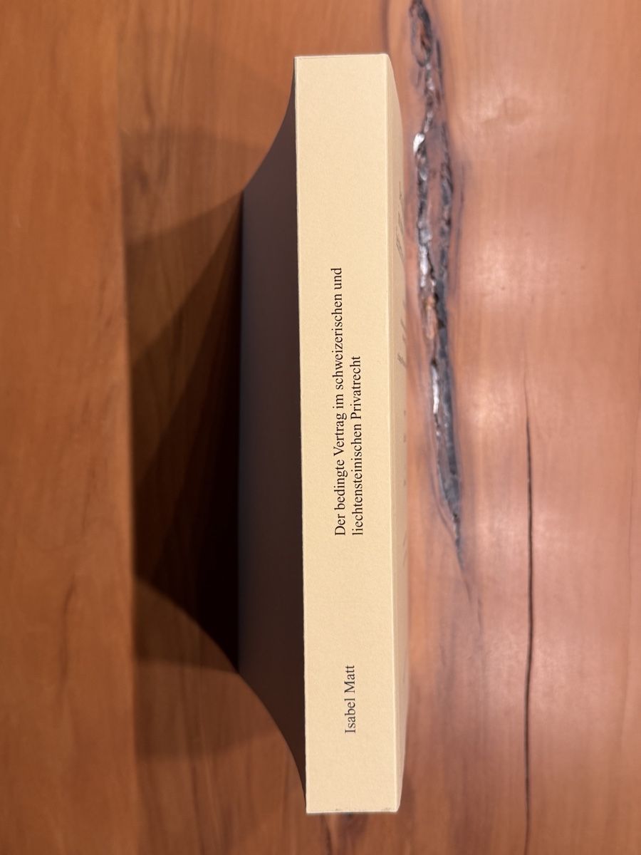 Libri: Der bedingte Vertrag im schweizerischen Privatrecht, Diss. – Nuovo e nell'imballaggio originale da Volketswil venduto da doughboy 1