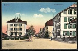 Huttwil, Bahnhofstrasse mit Wohnhäusern