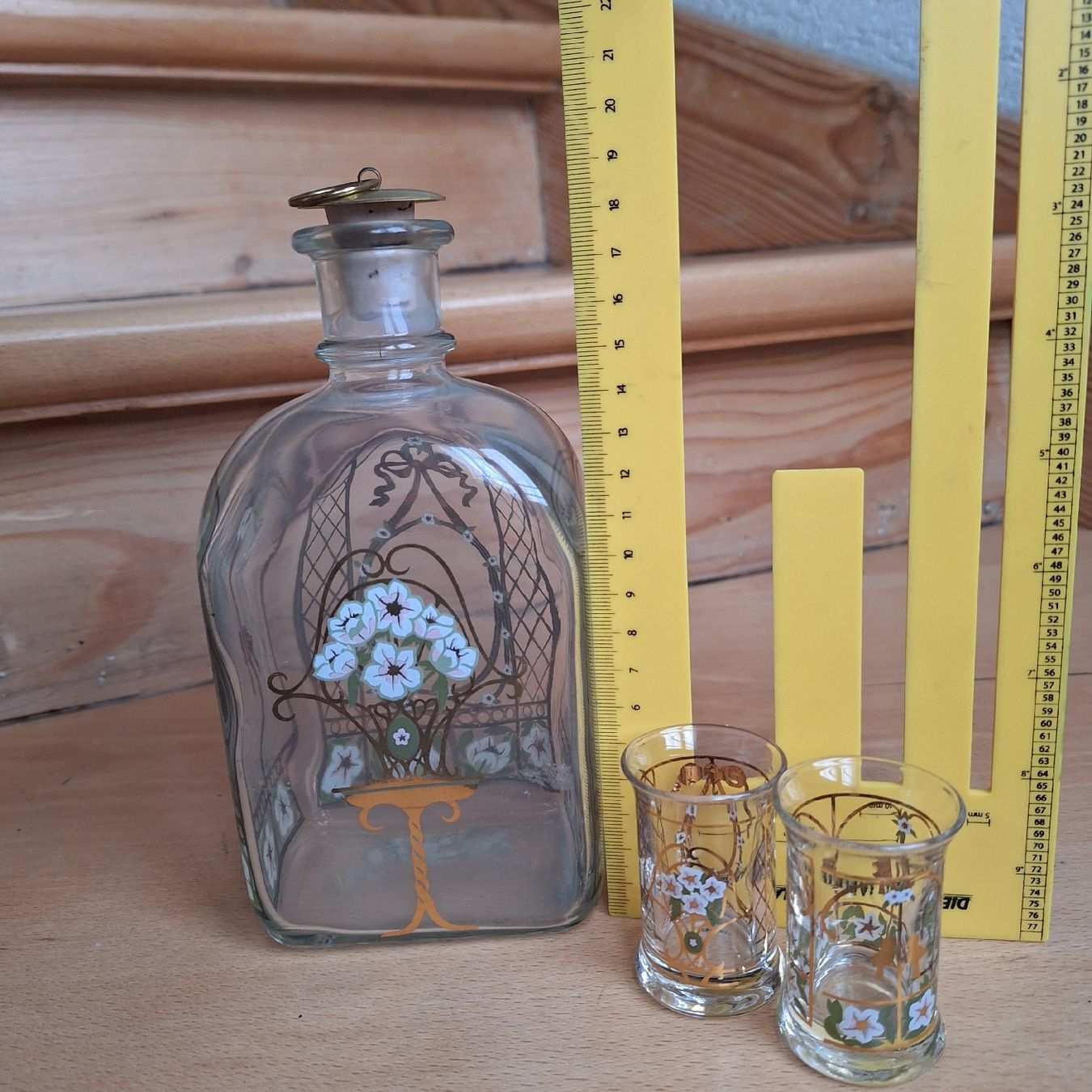 Caraffe: Versand möglich! Likör Schnapsflasche mit 2 Gläser – Usato da Winterthur venduto da Goldpipau 6