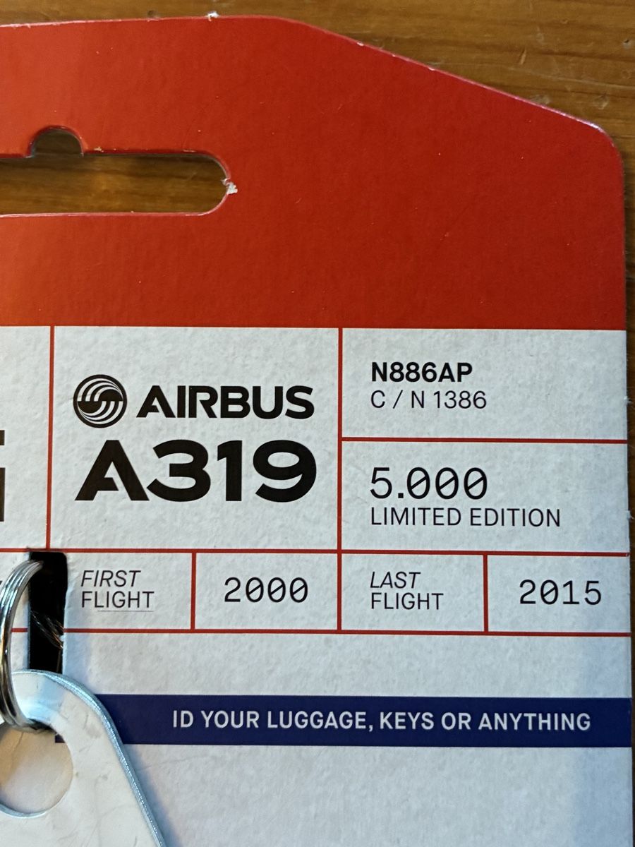 Airbus Portachiavi: Aviationtag A319 China Eastern Airlines – Usato da Erlen venduto da Mirageiii 2