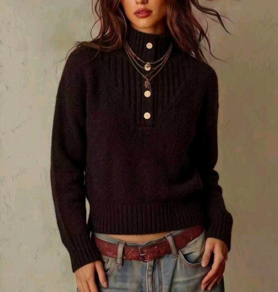 Pulls & Sweat-shirts: NEU - Strickpullover - L - mit Stehkragen & Knöpfen – Neuf (Voir description) à Thalwil par FashionVault