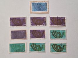 ITALIA EUROPA CEPT 1973, Variazioni di colore