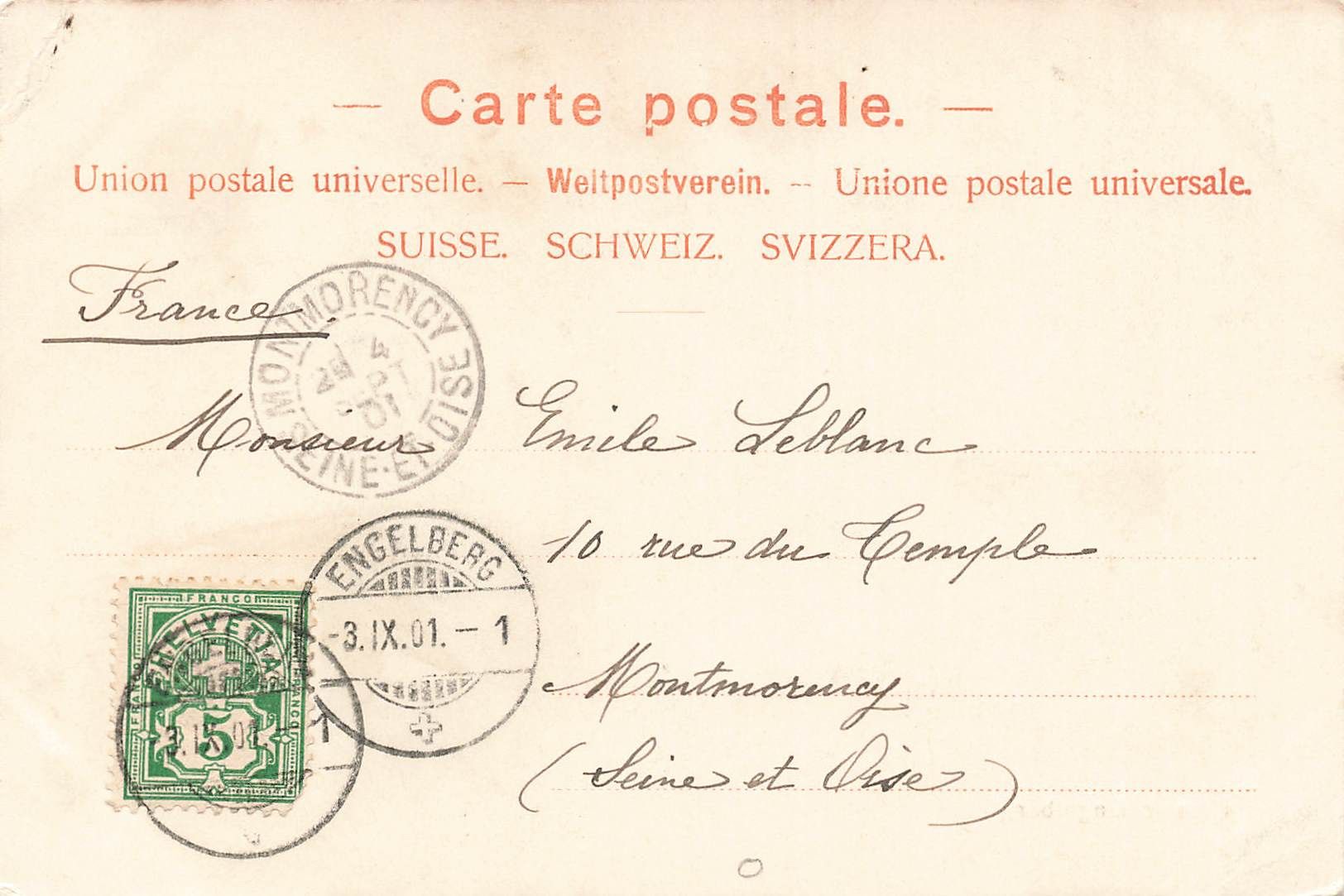 Cartoline postali: Kloster Engelberg – Usato da Biasca venduto da Blenio71 1