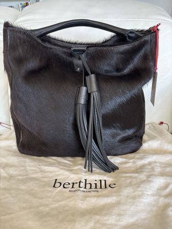 BERTHILLE - Magnifique Sac Hermine Noir