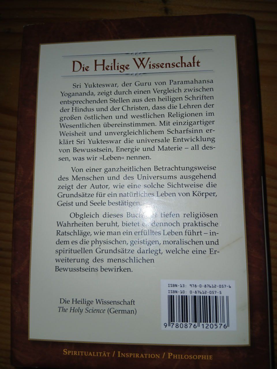 Libri: Die Heilige Wissenschaft – Usato da Oberegg venduto da hermosa 1