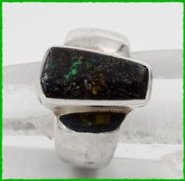 ♛ Boulder-Opal 925 Silberring