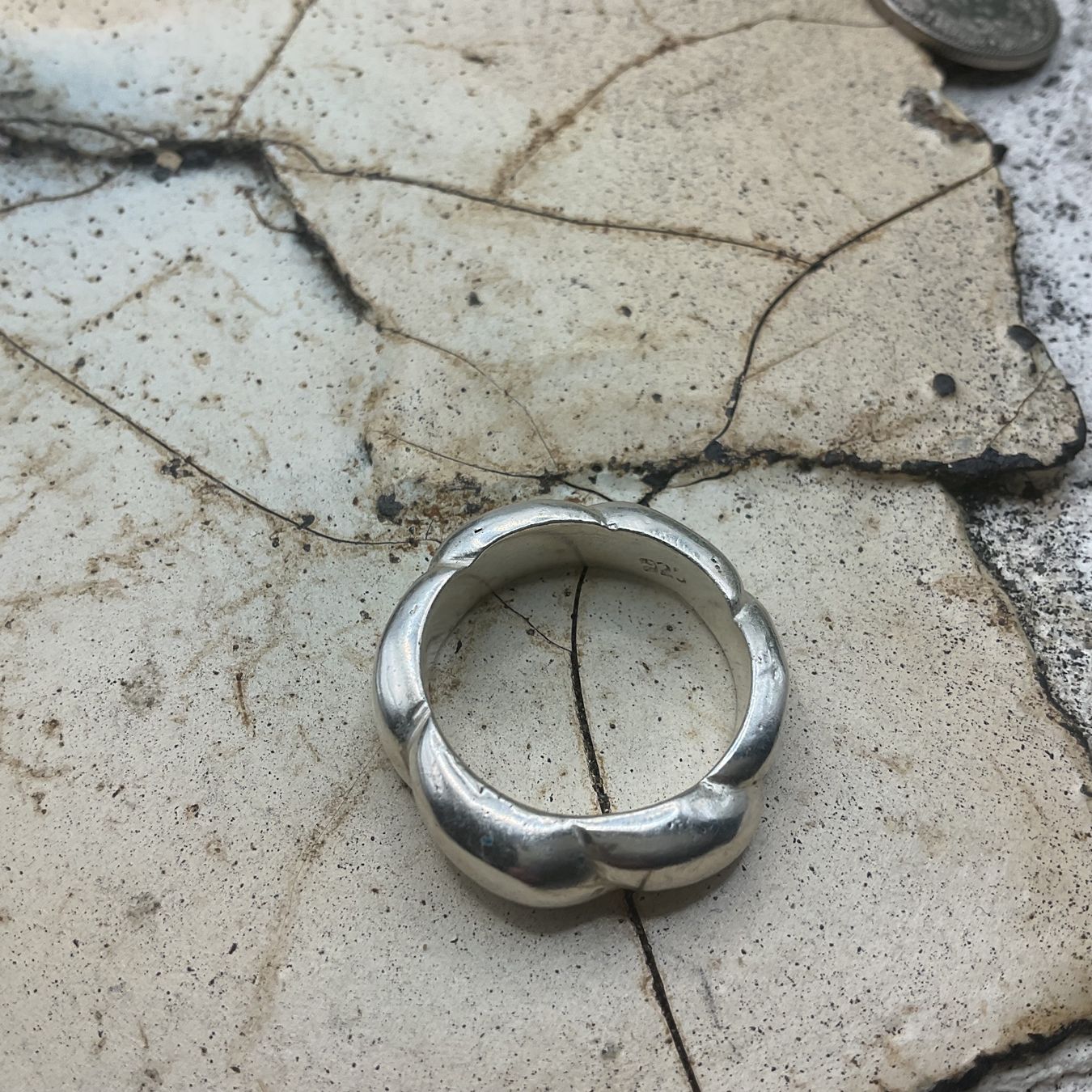 Anelli: Silberring, wellenförmig, Gr. 55 – Nuovo (secondo la descrizione) da luzern venduto da Alpendorf1 4
