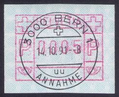 ATM 5A_BREITE ZIFFERN FASERPAPIER !_VO 14.10.91 BERN 1 !!
