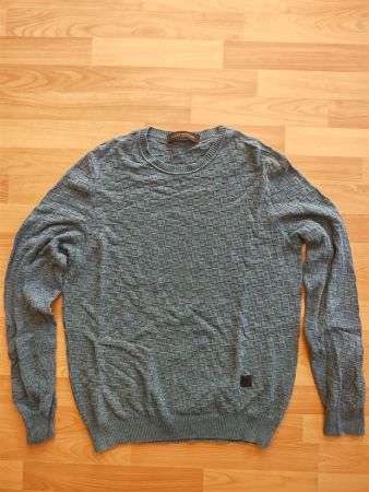 Louis Vuitton Damier Pullover Grösse M/L 52 Dunkelgrün Wolle