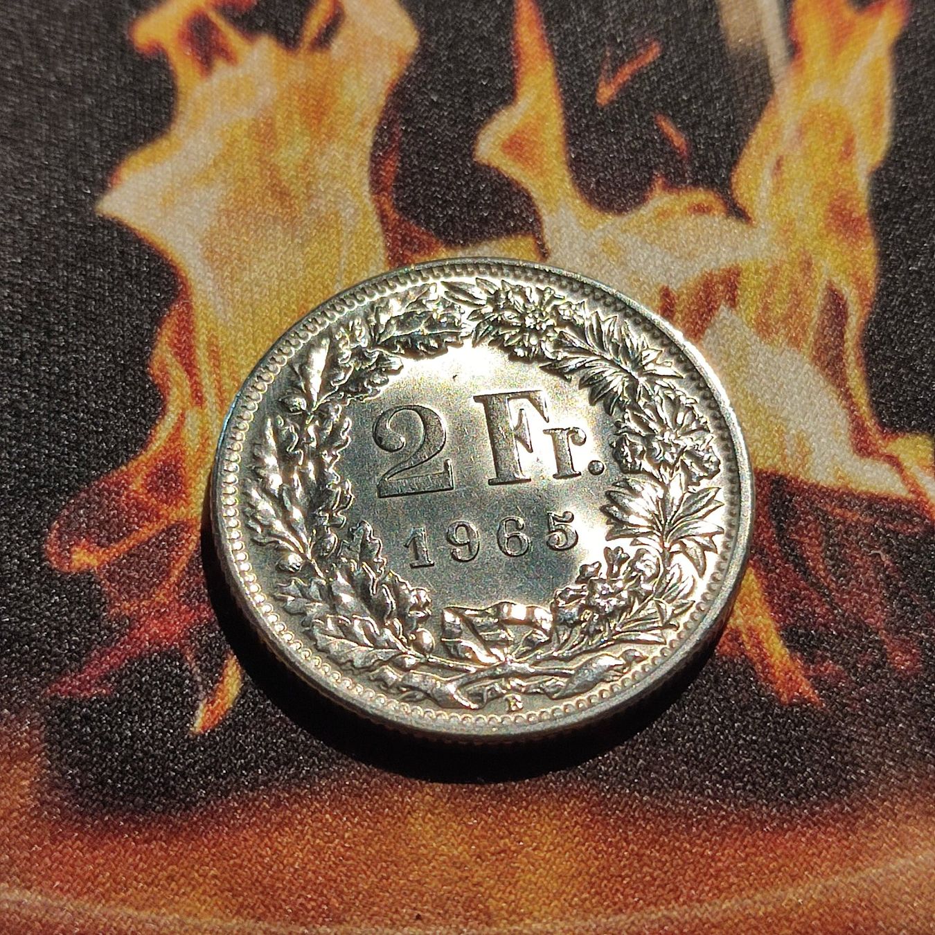 Tutti le monete: 2 Franken 1965, Silber, Unz-Stgl. – Usato da Rieden SG venduto da res1291