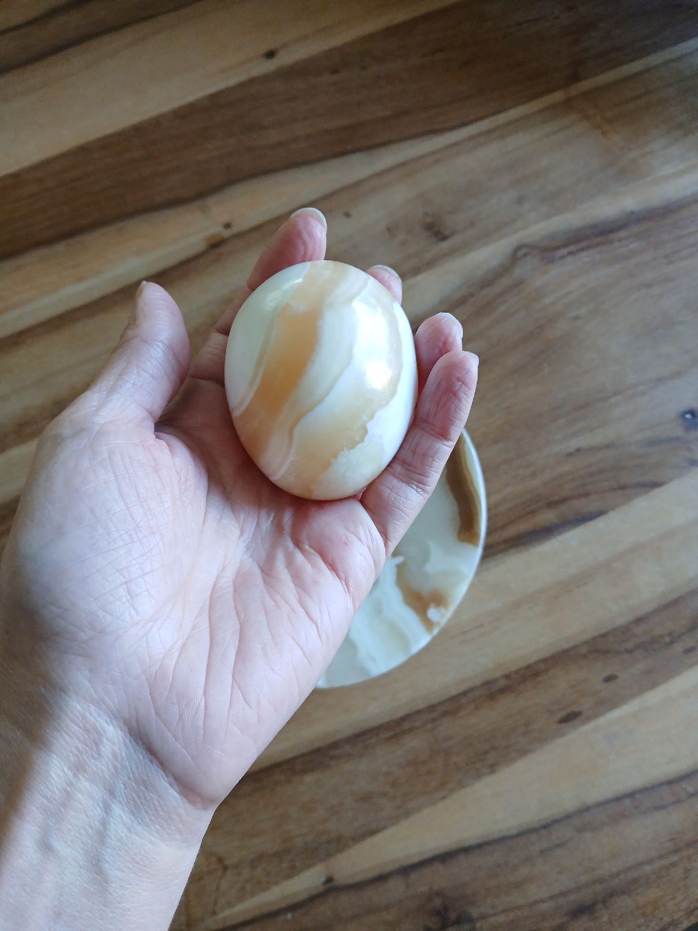 Tutte le decorazioni: Onyx Egg and Plate Set - Unique Stone cracked  Decor - crack – Usato da Dübendorf venduto da rol_fm6d 3