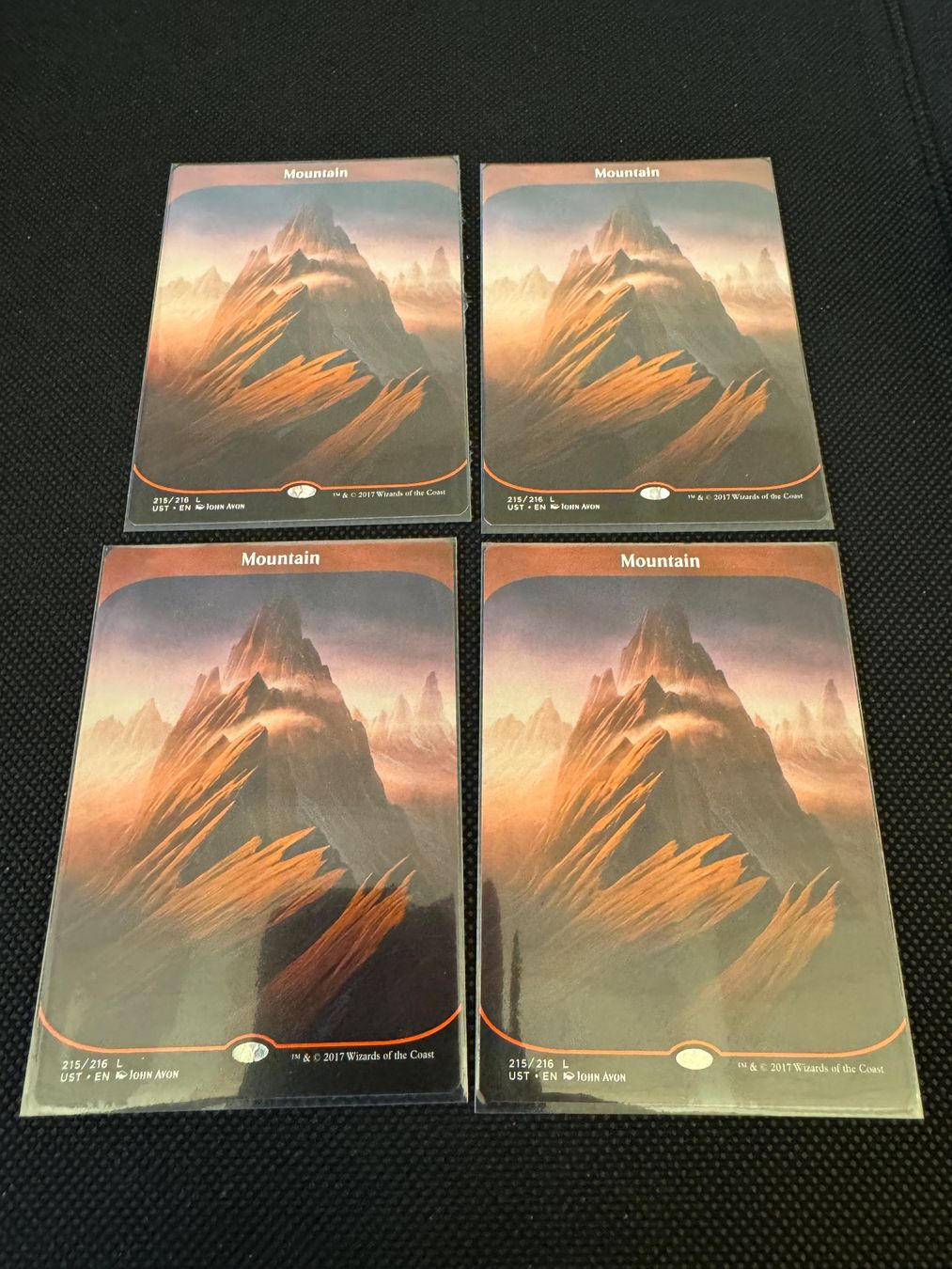 Magic The Gathering Carte collezionabili: 4x Unstable full art mountains – Usato da Bramois venduto da RicardoFernandes