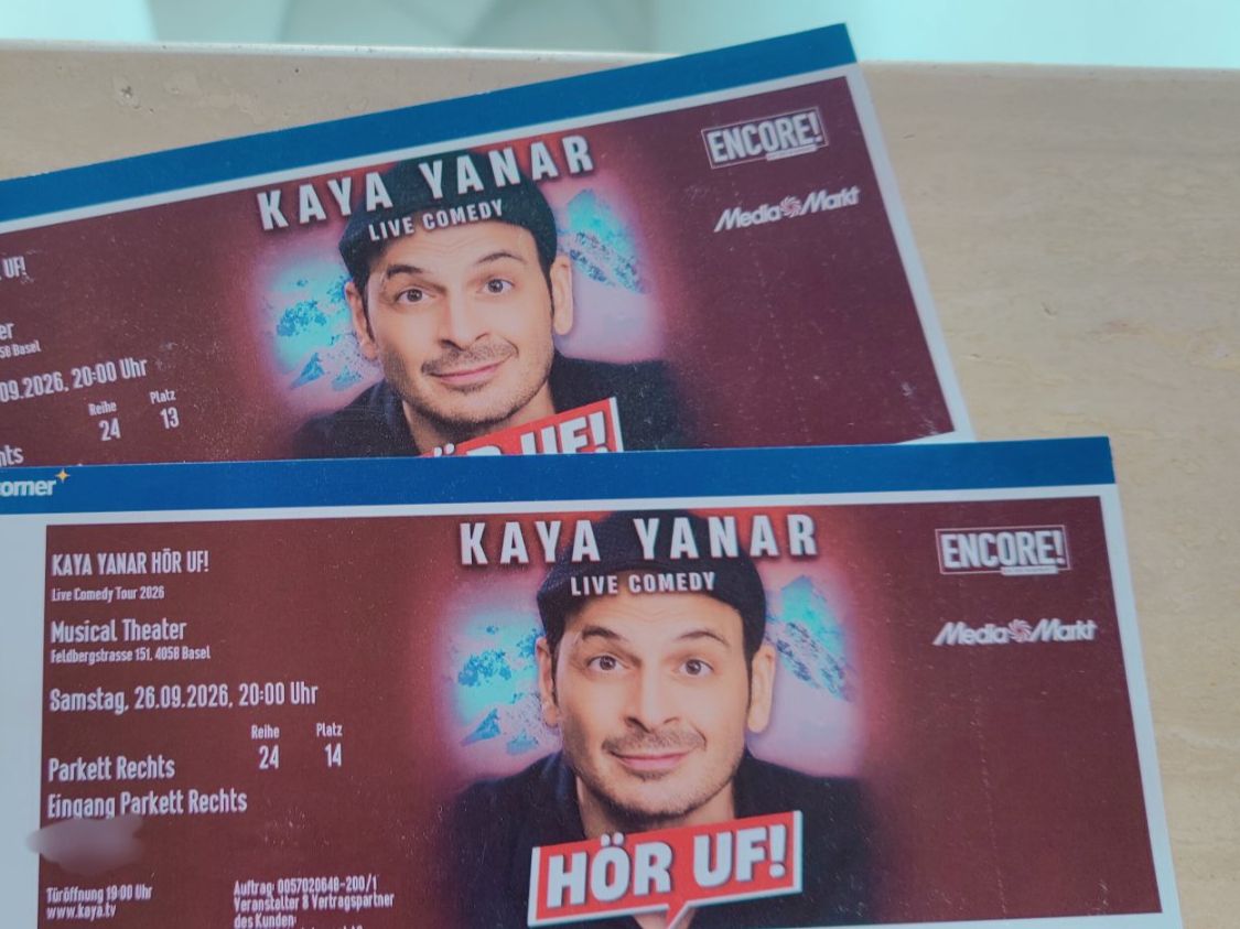 Biglietti: Kaya Yanar Tickets in Basel – Nuovo e nell'imballaggio originale da Eiken venduto da DevilEarz