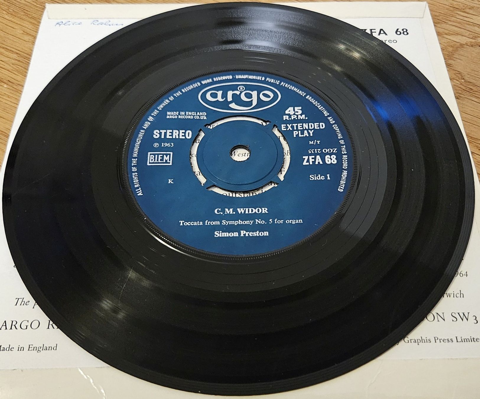 Schallplatten: Vinyl-Single Orgelmusik von Widor und Parry – Gebraucht aus Schaffhausen von asyouwestley 2