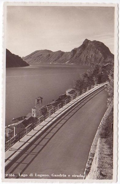 Cartoline postali: Gandria, strada, Lago di Lugano – Usato da Frauenfeld venduto da POML