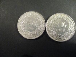 2 x 2.- FR  1955 + 1960  Superbes pièces Superbe qualité Top