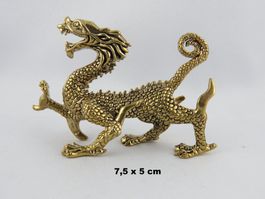 DRACHE - Messing Figur - Dekoration - 7,5x5cm