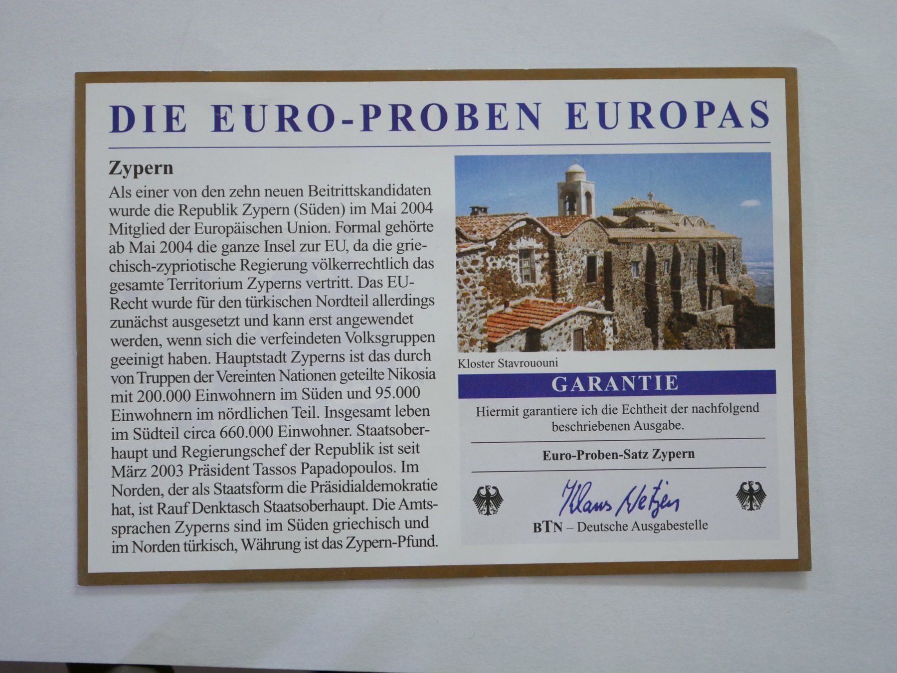 Tutti le monete: Euro Probe Zypern 2006 ***TOP*** – Nuovo e nell'imballaggio originale da Kreuzlingen venduto da Samson01 2
