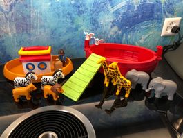 Arche Noah Playmobil Tierfiguren Tiere Schiff Boot Spiele