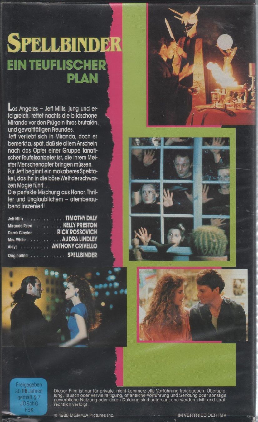 Tutti i VHS: Spellbinder - Ein teuflischer Plan MGM/UA VHS 31 238 – Usato da Remetschwil venduto da Privatflohmi 1