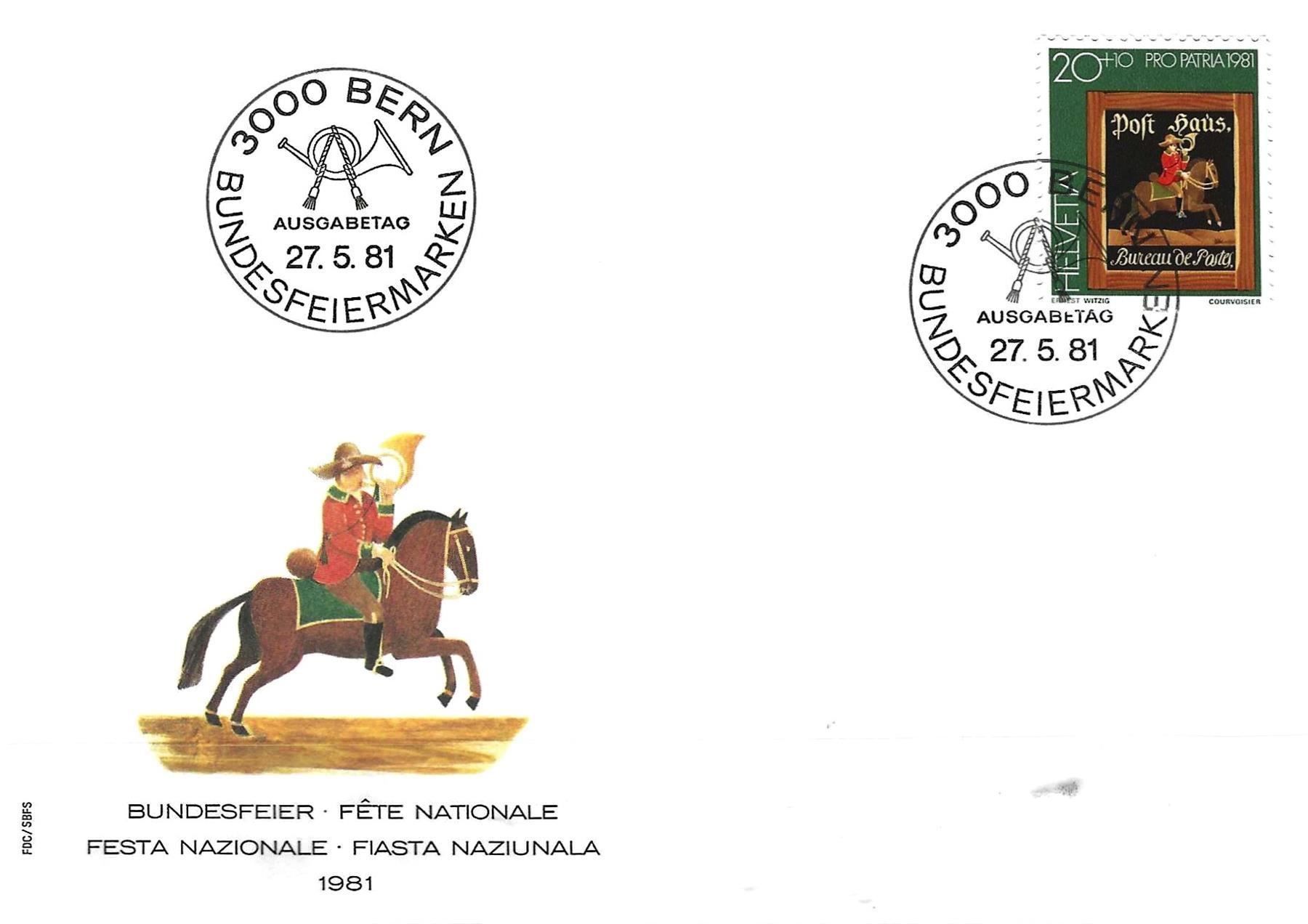 Tutti i francobolli: FDC Pro Patria Einzelmarke 81 – Usato da Koblenz venduto da Markenhimmel