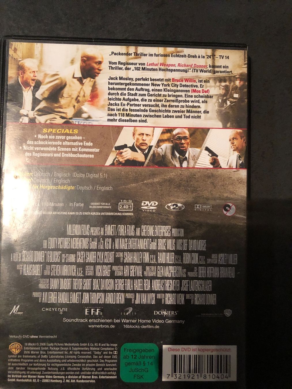 Tutti i DVDs: 16 Blocks bruce willis – Usato da Seengen venduto da Predator86 1