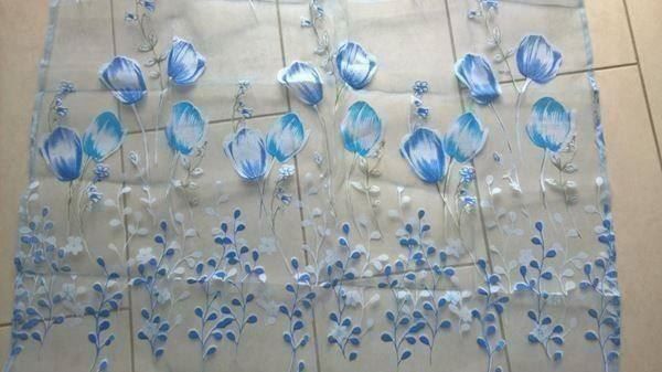 Tende: Blauer Vorhang mit Blumen (2 Stk.) – Nuovo e nell'imballaggio originale da Langenbruck venduto da Gumsi 3
