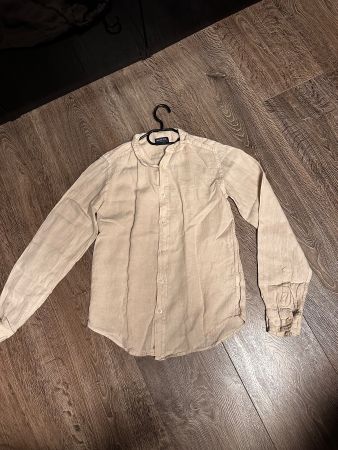 Leinenhemd S beige