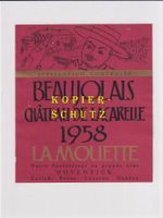 Etikette - Beaujolais "Château de Lacarelle" 1958 /bd
