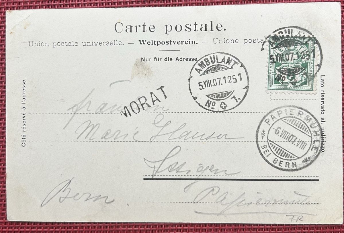 Cartoline postali: Murten Hotel Coutonne – Usato da Horw venduto da Tellbub 1