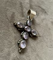 Wunderschönes Kreuz aus Silber 925 mit Amethysten
