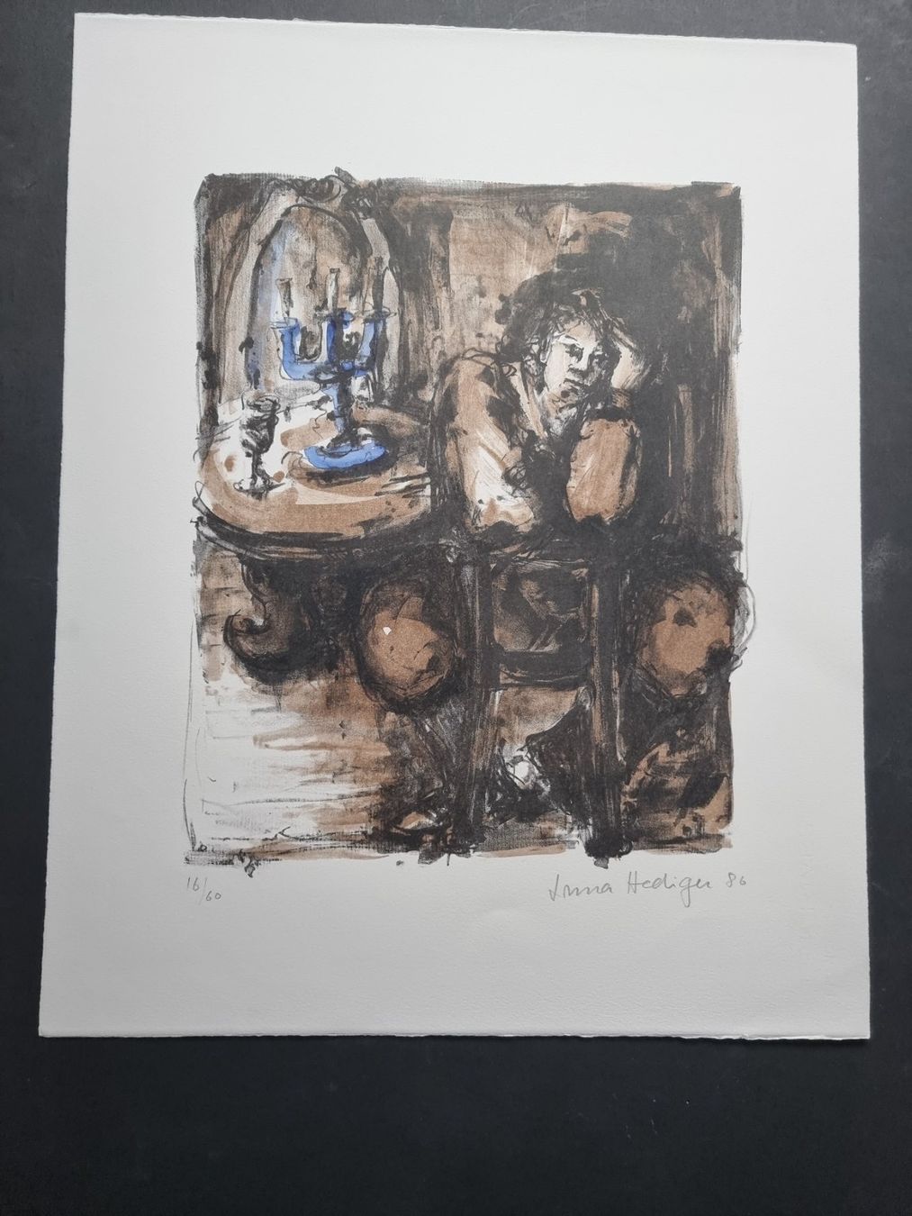 Grafica & Litografie: HEDIGER IRMA LITHOGRAPHIE SIGNIERT NUMMERIERT – Usato da Gersau venduto da grafik-kunst 2