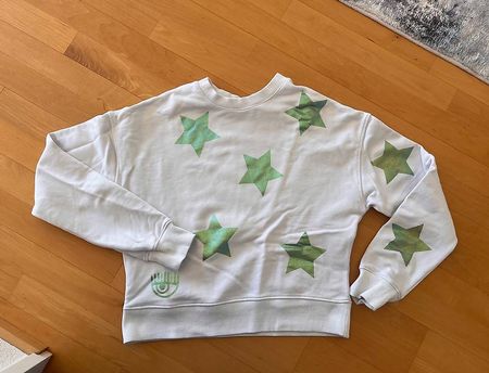Chiara Ferragni Sweatshirt weiss, Gr S