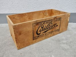 alte Holzkiste Kiste CAILLERS SCHWEIZER MILCHSCHOKOLADE