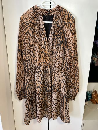 Kleid ONLY Leo-Print Grösse L
