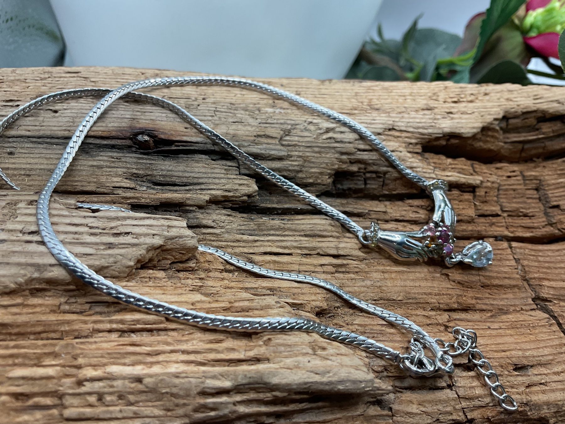 Catenine: Supercollier mit Aquamarin und Granat – Nuovo (secondo la descrizione) da Luzern venduto da S.Kern01 5