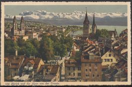 Zürich Blick auf die Alpen von der Urania