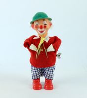 MUSICAL CLOCK WORK CLOWN MIT CYMBELN, HONG KONG, 60ER JAHRE