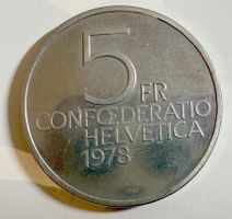 Münze 5 Franken 1978 Confoederatio ... Dunant