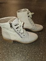Lascana Stiefeletten Gr. 40, Grau, beige mit Spitze 