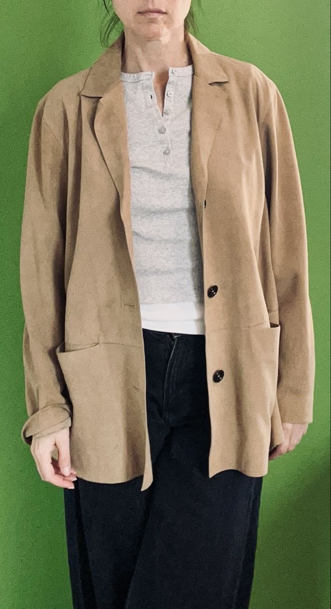 Giacche: Massimo Dutti Echtleder Jacke Veloursleder camel  – Nuovo (secondo la descrizione) da Zürich venduto da eka_5xfb 5